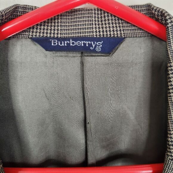 Vintage Burberrys Mens Wool 2 Button Vented Back Sport Coat Blazer Size 44XL - Picture 4 of 11